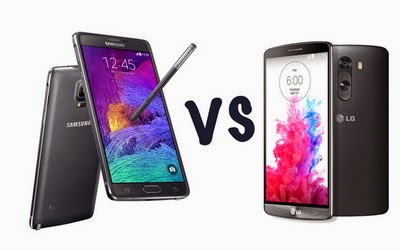 Perbandingan Samsung Galaxy Note 4 vs. LG G3