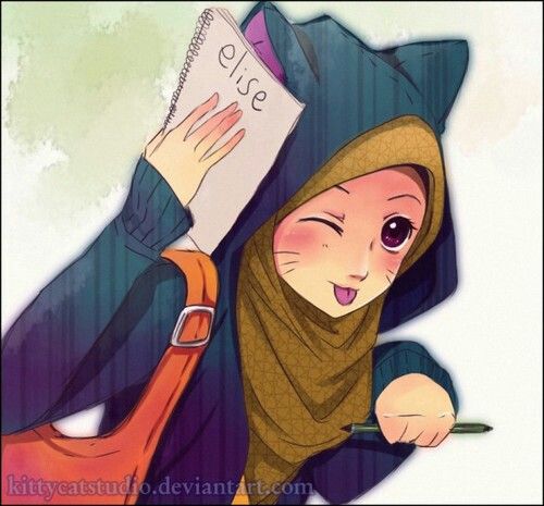 Gambar Animasi Kartun Islami Lucu - Gambar Kata Kata