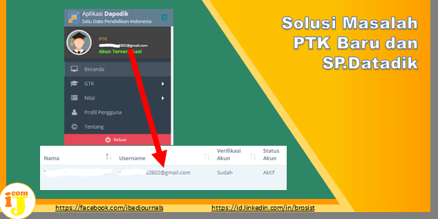 Solusi Masalah PTK Baru dan Verifikasi SP.Datadik