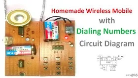 homemade wireless mobile phone with dialing number