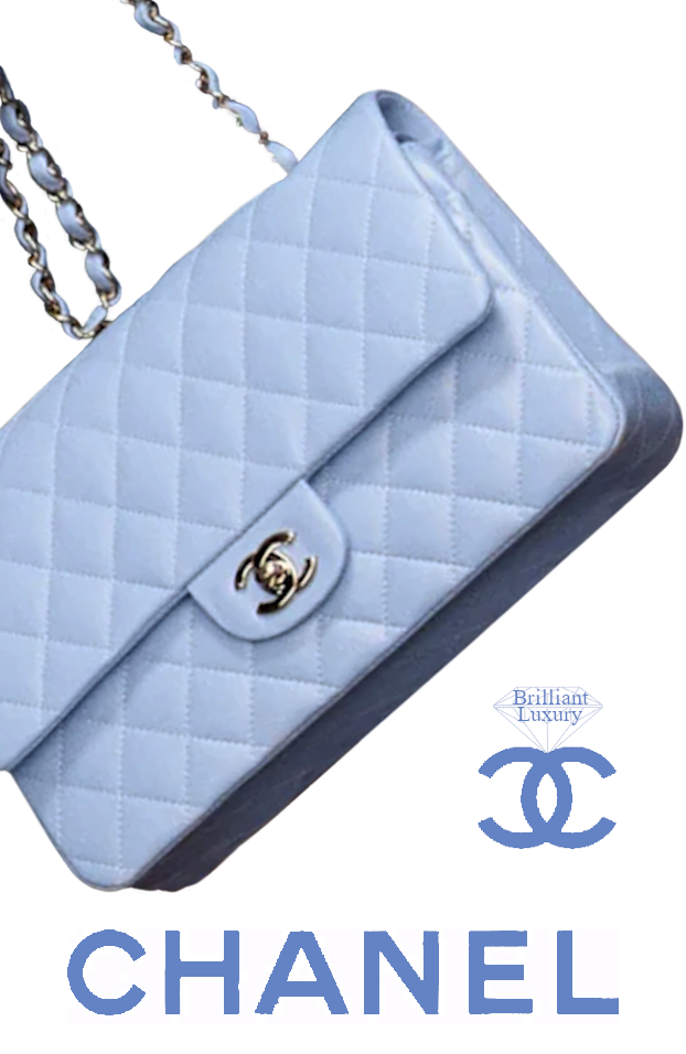 ♦Chanel baby blue flap bag #chanel #bags #brilliantluxury