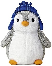 Image: PomPom 9inch Penguin Plush with Blue Hat From Aurora World
