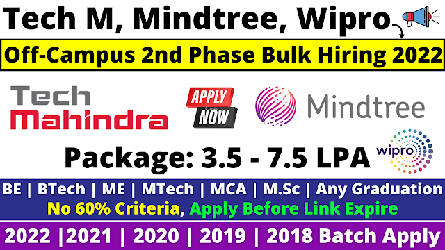 Mindtree 2nd Phase Off Campus Drive 2022 As Senior Developer Engineer Role