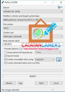  Kali ini aku ingin share bagaimana caranya menciptakan  Install Ubuntuk Desktop Menggunakan Flahdisk dengan proteksi Rufus