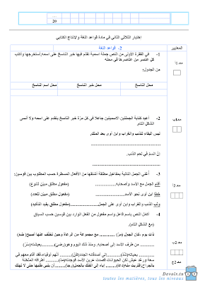 تحميل امتحان رياضيات سنة سادسة الثلاثي الثاني