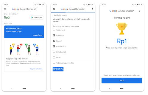 Google Opinion Rewards - Aplikasi Survey Penghasil Uang