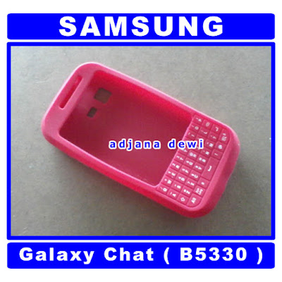 ( 1192 ) Jual Case Samsung Galaxy Chat B5330 Merah Silikon Full Keypad Soft Cover Aksesories Handphone