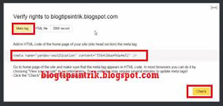 kode verifikasi yandex webmaster