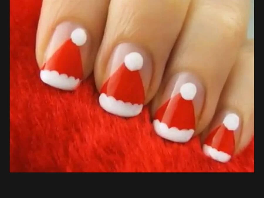 Unhas decoradas para o Natal