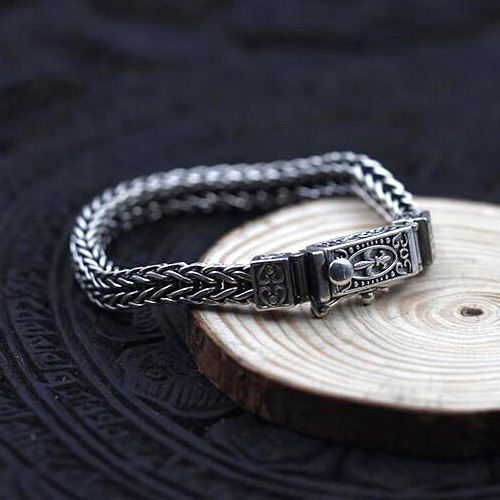 Mens silver chains and bracelets