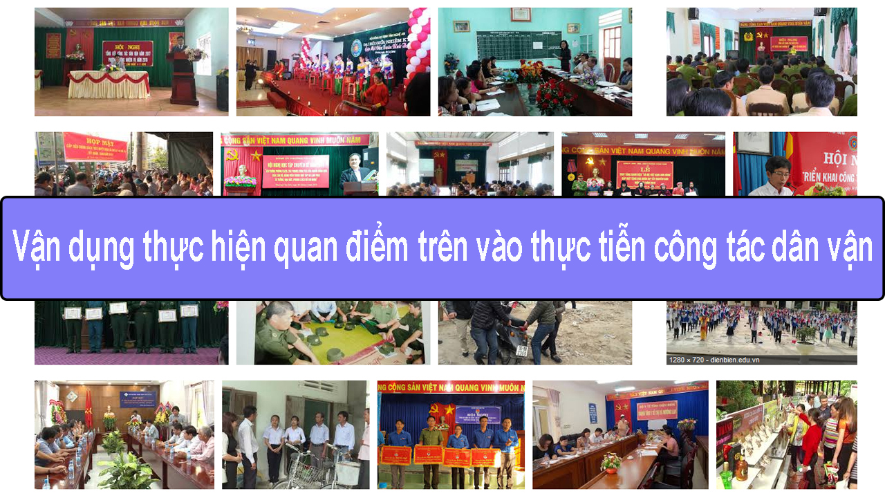 Vận dụng thực hiện quan điểm trên vào thực tiễn công tác dân vận