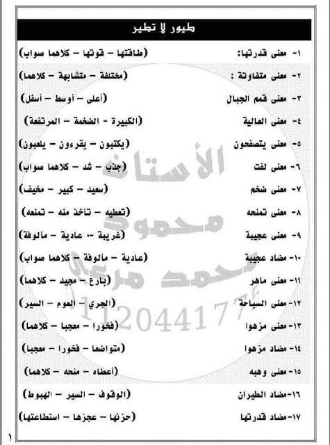 مراجعة لغة عربية اختيار من متعدد (منهج شهر مارس) الصف الرابع الابتدائي الترم الثانى 2021 مستر محمد مرعى