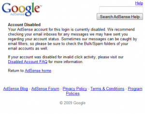 google adsense banned