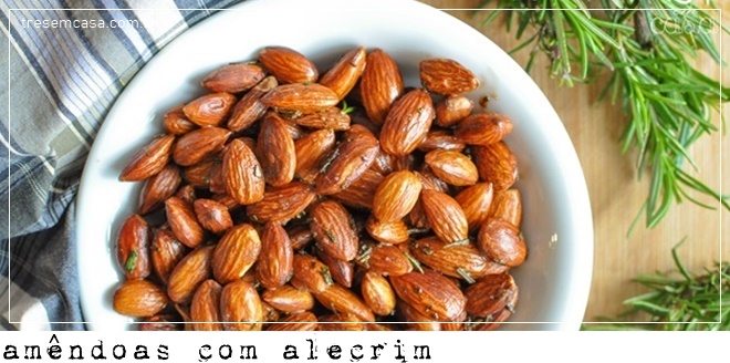 aperitivo de amêndoas com alecrim