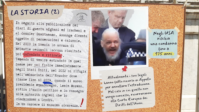 Le immagini della mostra itinerante che riassume la vicenda di Julian Assange