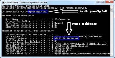 Cara Cek Mac Address PC / Laptop