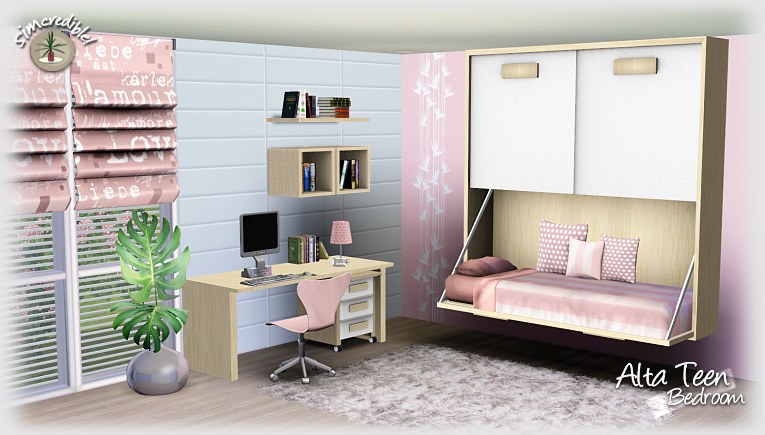 Empire Sims 3: Alta Teen Bedroom Set by Simcredible *FREE*