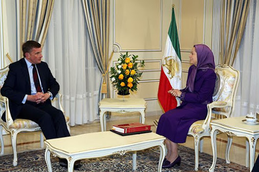 Maryam Rajavi and David Jones (MP from UK) meet in Auvers-sur-Oise