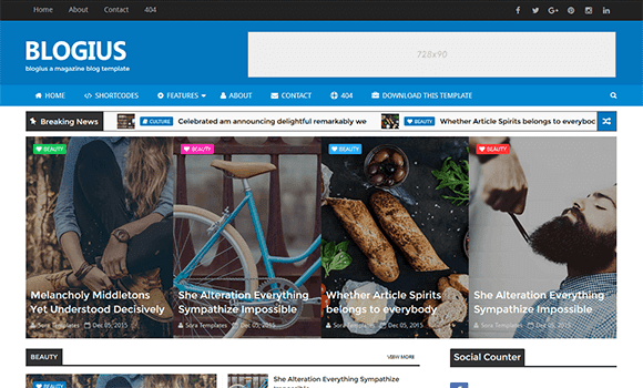 Blogius Blogger Template