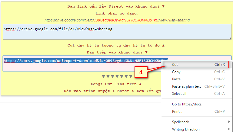 Hướng dẫn cách lấy Direct Link Google Drive