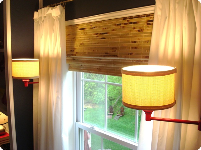 red sconces