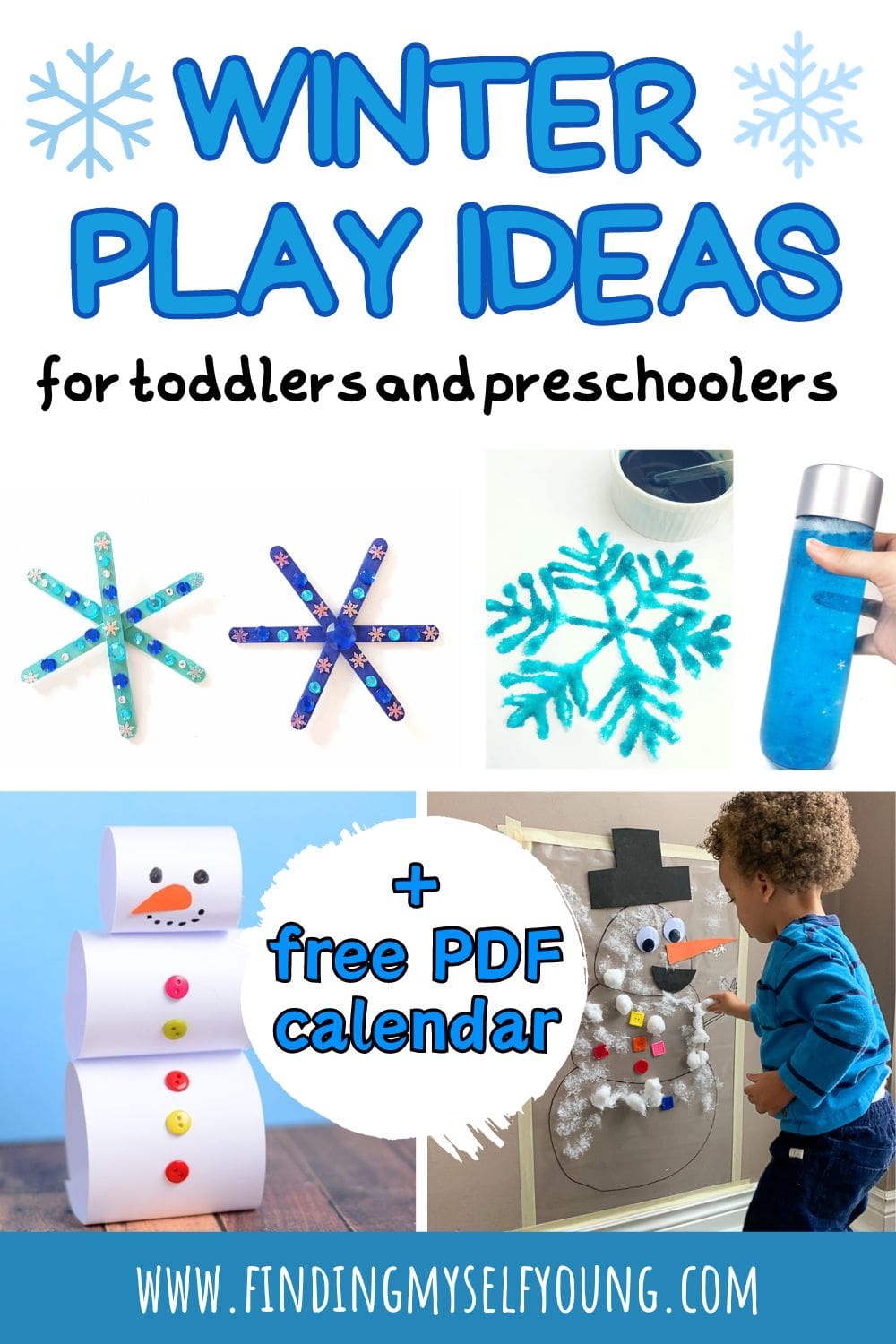 winter play calendar ideas for kids.