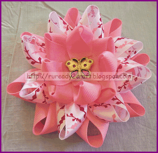 Gardenia flower bow craft