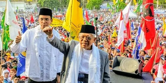 Ma'ruf Amin Soal Sandi Kibarkan Bendera NU di Lumajang: Tak Boleh Mengeksploitasi NU