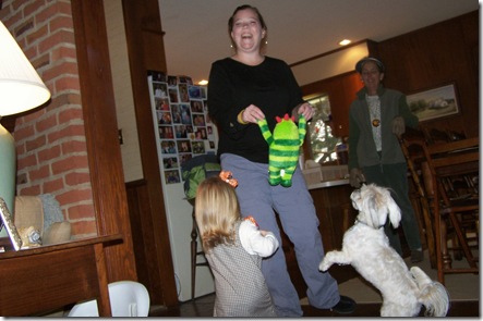 Meredith Dancing with Brobee