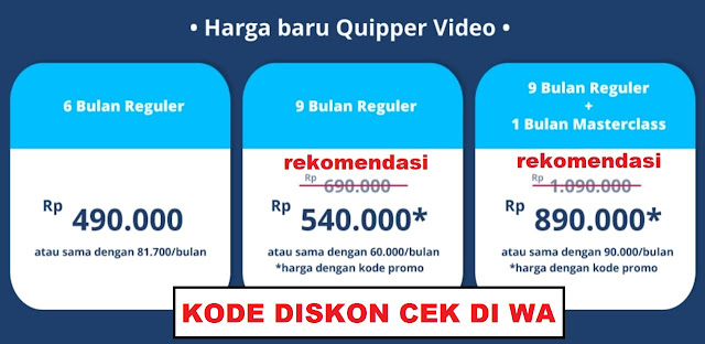 3 Paket Isyarat Diskon Quipper Video 2018