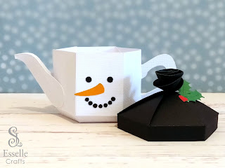 Snowman Teapot Box by Esselle Crafts