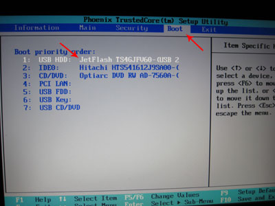 BIOS boot priority