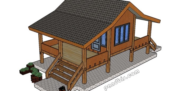 Desain Rumah  Kayu  Cantik Untuk Pondok Pinggir Pantai PandBis