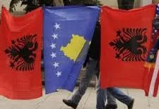 kosovo albania flags