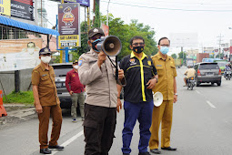 Satgas Covid-19 bersama Polres Tebingtinggi Sosialisasikan Penanganan Covid-19 Himbau Warga Mematuhi PPKM Darurat Kota Medan