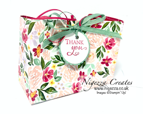 Nigezza Creates with Stampin' Up! Quick Easy Gift Bag From 6"x6" Best Dressed DSP