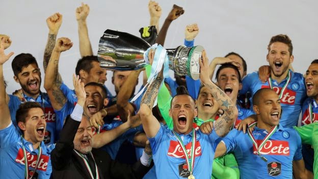 El Nápoles, Campeón de la Supercopa Italiana 2014