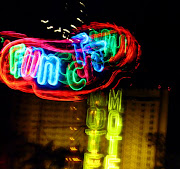 This is one of the oldest wedding chapels in Vegas. (vegas lights )