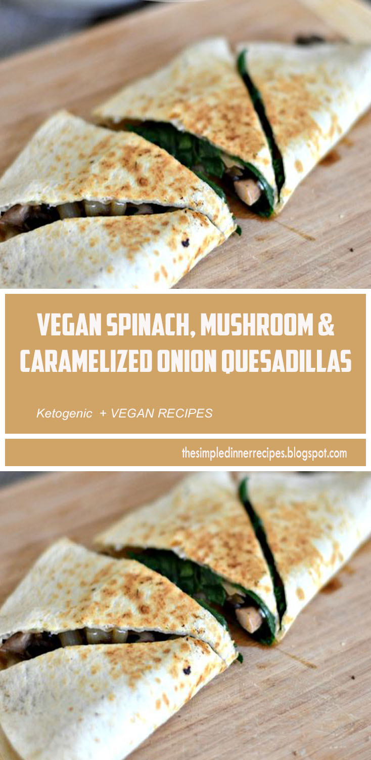 VEGAN plant based quesadillas with caramelized onions, mushrooms and spinach kept together with refried beans in a whole wheat tortilla ! VEGAN plant based quesadillas with caramelized onions, mushrooms and spinach kept together with refried beans in a whole wheat tortilla !