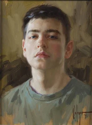PORTRAIT OF A YOUNG MAN. ANTON, 2021 painting Vladimir Volegov