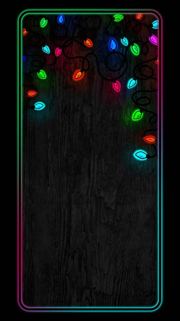New Year Neon Frame Mobile Wallpaper HD, Download Free HD Wallpaper for iPhone, Smartphone, Mobile Phone Device.