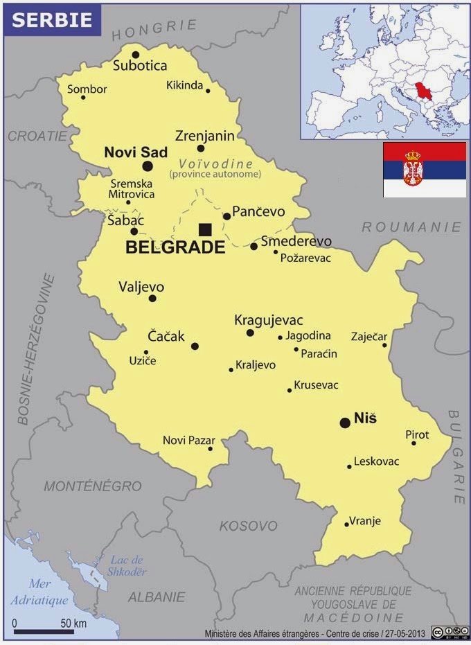 Serbie Carte
