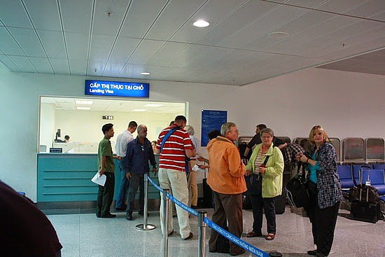 Immigration counter at Ho Chi Minh City Airport