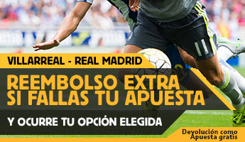 betfair reembolso 25 euros Liga bbva Villarreal vs Real Madrid 13 diciembre