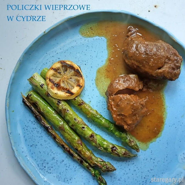 Policzki wieprzowe w cydrze