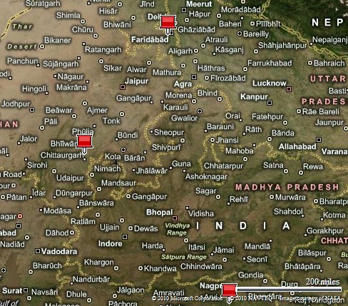 NAG to DEL to Bhilwara