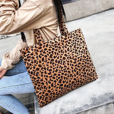  Plush Leopard Print Simple Large Capacity Single Shoulder Cross Female Bag