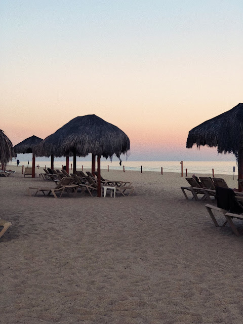 Sunset on the beach in Los Cabos, Mexico