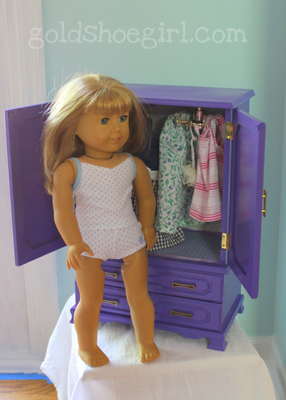 Gold Shoe Girl: Old Jewelry Box to New Doll Armoire
