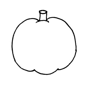 blank pumpkin outline for printing